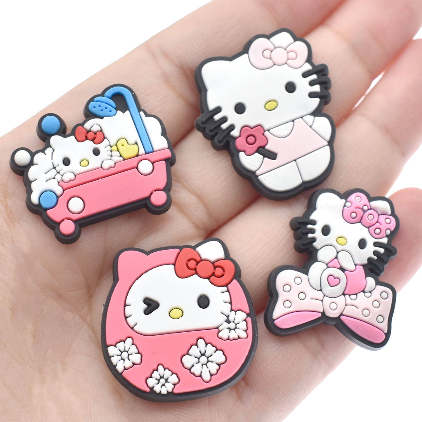 30 PCS Hello Kitty Charms for Croc Shoe Charms for Boys, Shoe Charms Pins for Kids Girls, Party Gifts Bracelet Wristband, Shoe Decoration Accessories