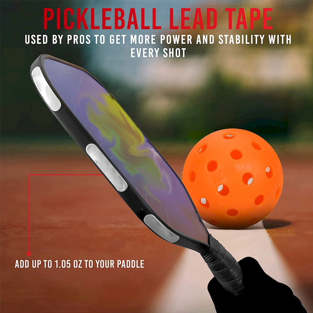 Pickleball Lead Tape High Adhesive, 3g Weight Strips, Paddle Edge Guard, Enhanced Power, Control and Precision | Silver