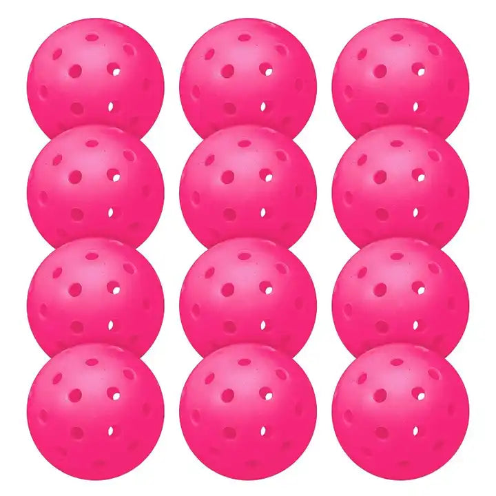 Outdoor 40 Holes Pickleball Balls- USAPA Pickleball Approved for Tournament Play, 4-Pack, Pink/Yellow/Neon Green