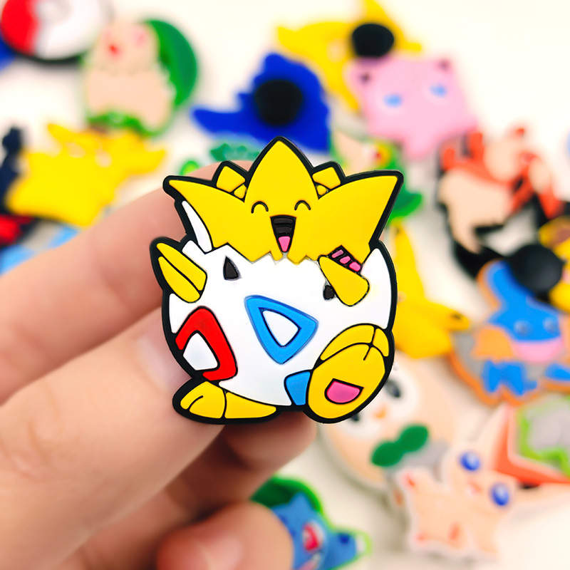 30 PCS PokeMon for Croc Shoe Charms for Boys, Shoe Charms Pins for Kids Girls, Party Gifts Bracelet Wristband, Shoe Decoration Accessories